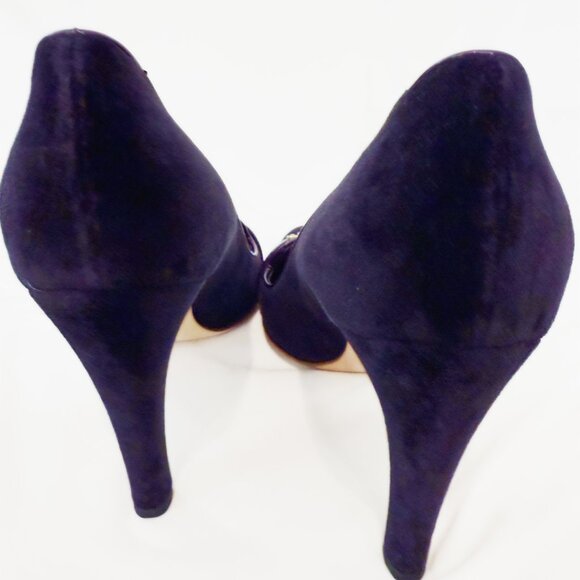Gucci Purple Velvet Pumps sz 10 - Picture 6 of 13